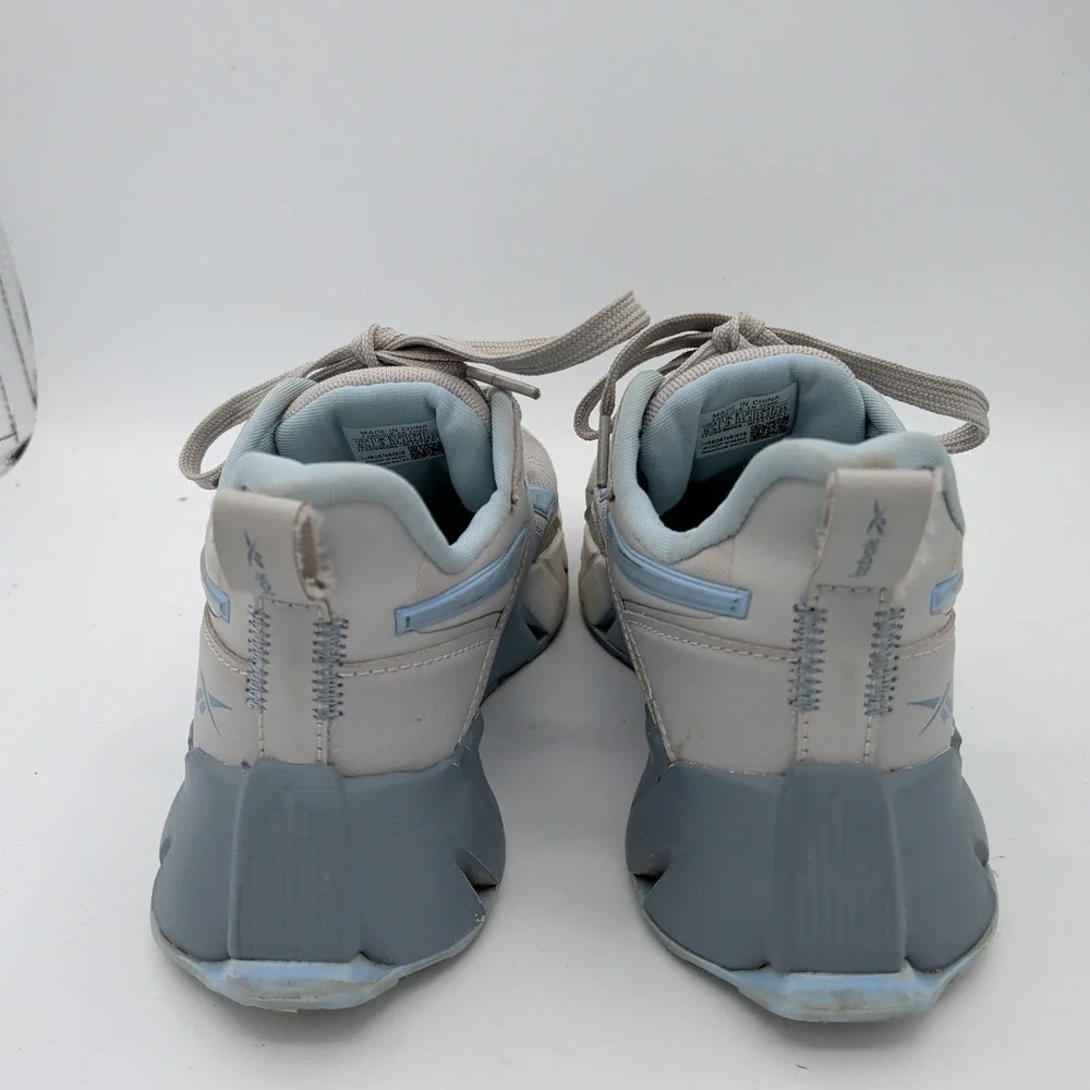 Reebok Zig Dynamica‎ 4 Womens Grey Blue Running Shoes Sneakers US 5.5 FFC0096069